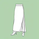 long light green maxi skirt image